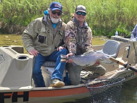 Fly fishing drift boat large trout min