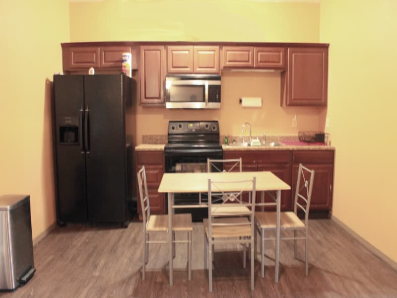 Small kitchen and dining table